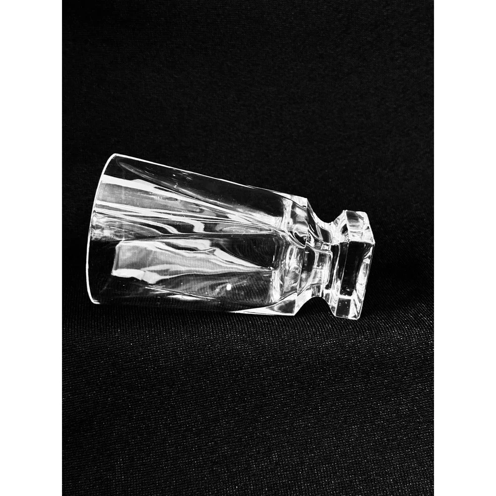 7‎ Fostoria Transition Crystal Highball Tumblers Square Base Set of 7 MCM 5.75